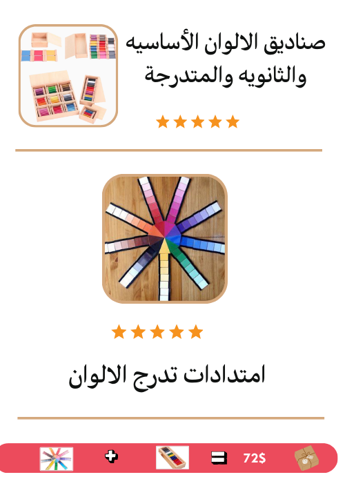 باكدج صندوق الالوان الاساسية الثانوية